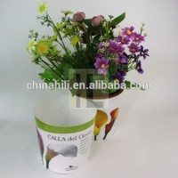 Folding plastic garden Printing plant pot cover, Flower customized printed decorate plastic plant pot Wraps/sleeves