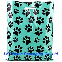 custom plastic merchandise bag die cut handle bag boutique retail shopping bag goodie bag gift bag